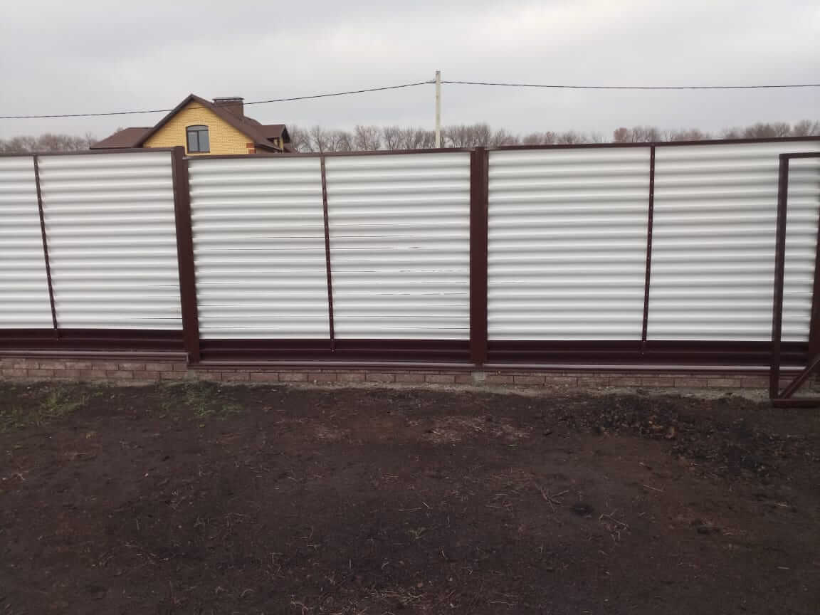 Забор-жалюзи 22м RAL9003/9003 Белый двусторонний фото 1 в Новочеркасске